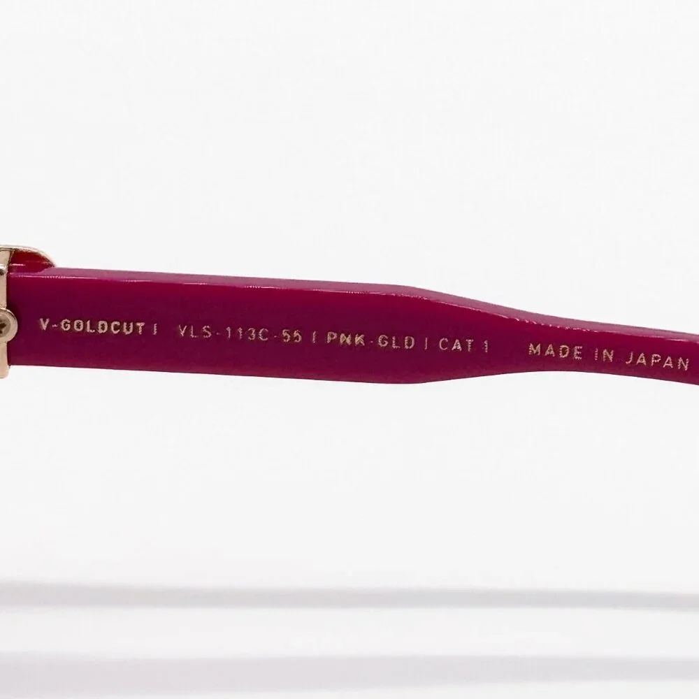 NEW VALENTINO V-GOLDCUT VLS-113C PINK WOMEN CAT EYE SUNGLASSES VALENTINO